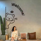 3d wall art with cute teddy bear shaped for home & office decorations Wooden wall Art