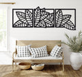 3D wooden 3 Piece Long Leaf Panels | Wall Hanging wooden Art