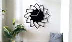 3D WOODEN FLORAL WALL CLOCK
