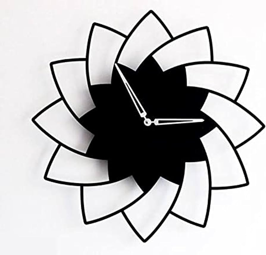 3D WOODEN FLORAL WALL CLOCK
