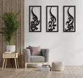 (3 pcs set ) 3D Wooden wall Tasbeeh-e-Fatima calligraphy