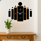 3d Tile Wall Clock With Light | Large 30 Inch