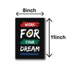 Pack of 6 Motivational sticky wooden frames for wall decore