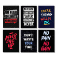 Set of 6 Motivational sticky canvas frames