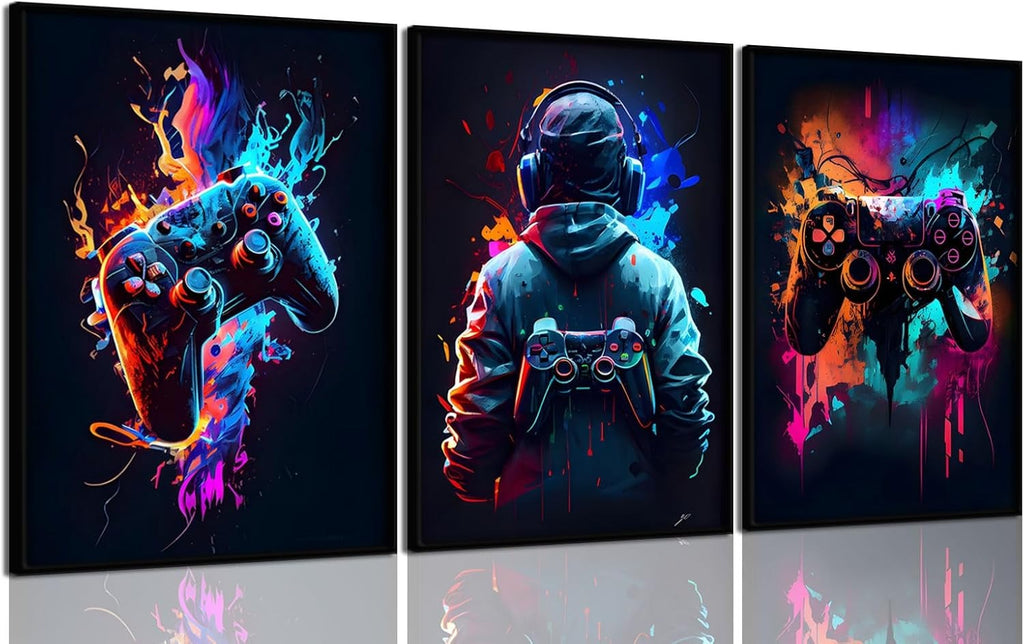 3Pcs Cool Gaming Wall Art frames