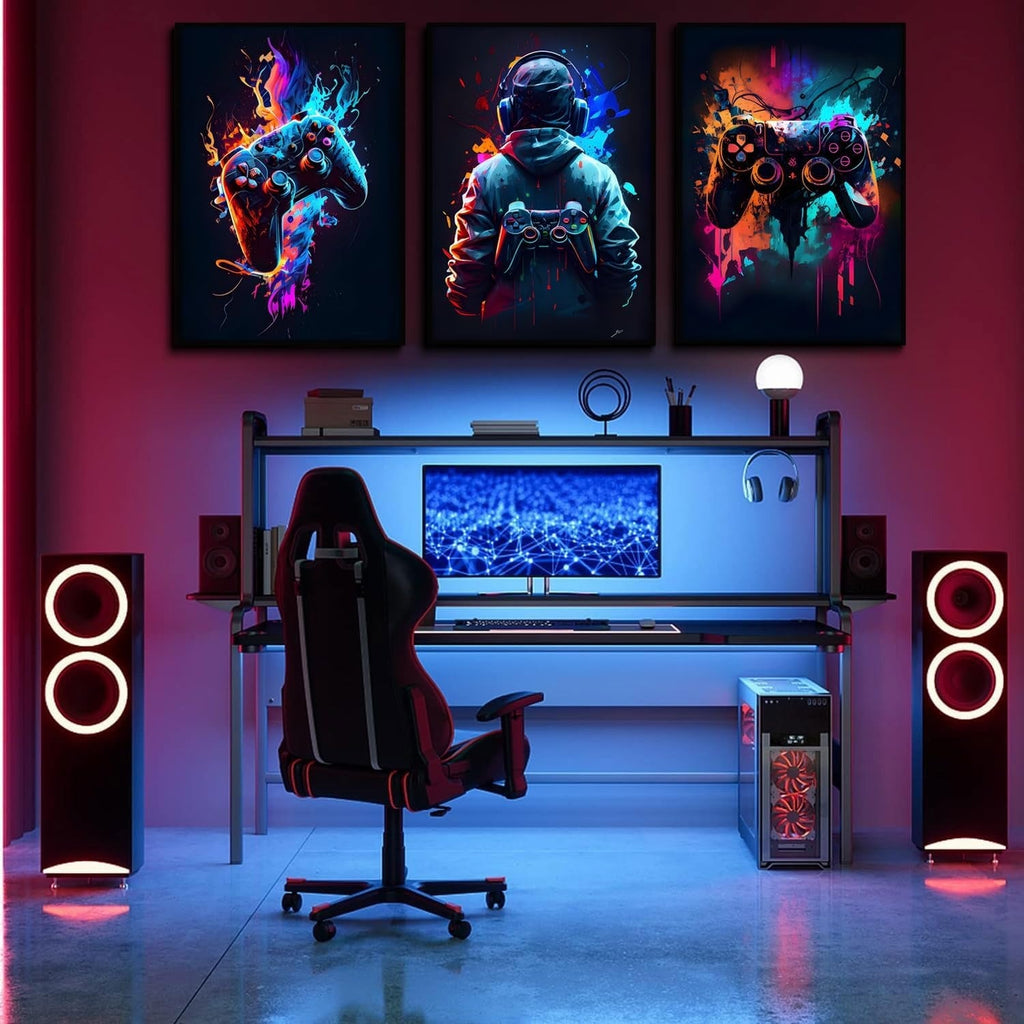 3Pcs Cool Gaming Wall Art frames