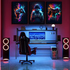 3Pcs Cool Gaming Wall Art frames
