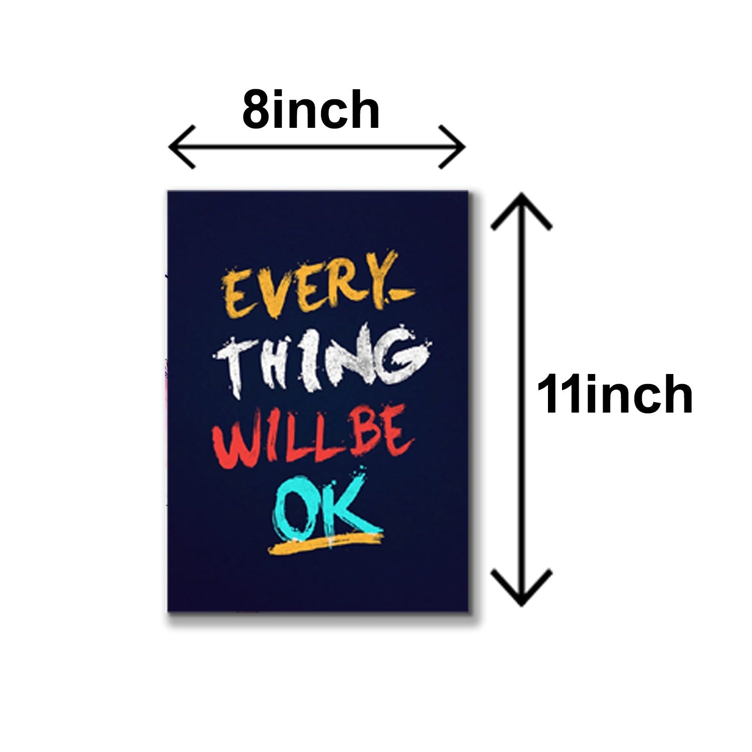 Set of 6 Motivational sticky canvas frames