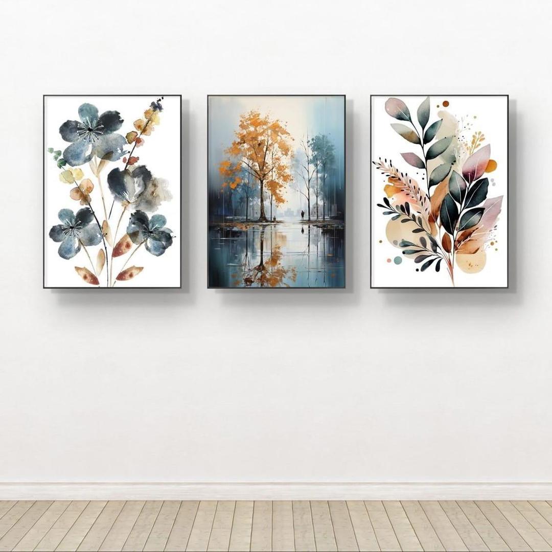 Nature’s Trio – Wooden Framed Wall Art (3 Pieces, "8x11")