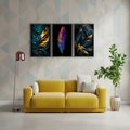 3-Piece Feather Design Wall Art Frames