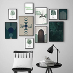 10-Piece Islamic Wall Art Frame Set