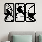 Handcrafted Wooden Sparrow Wall Decor