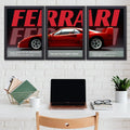 3 Pc Ferrari Wall Décor Photo Tiles | High Quality