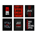 Set of 6 Motivational Wall Art Frames