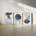 Set of 3 Abstract Botanical Wall Art Frames