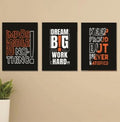 Set of 3 Wooden Photo Tile Wall Art Frames