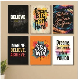 Set of 6 Wooden Wall Art Phototile Frames Premium Decor