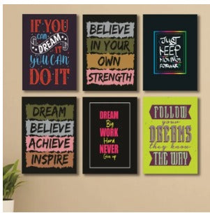 Set of 6 Wooden Wall Art Phototile Frames