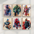 Set of 6 wall art sticky wooden canvas frames for home decore