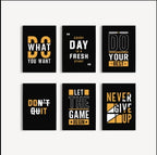 set of 6 sticky wooden frames for home office wall decore