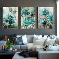 Set of 3 Flower Frame Wall Painting Art for Living Room Bedroom