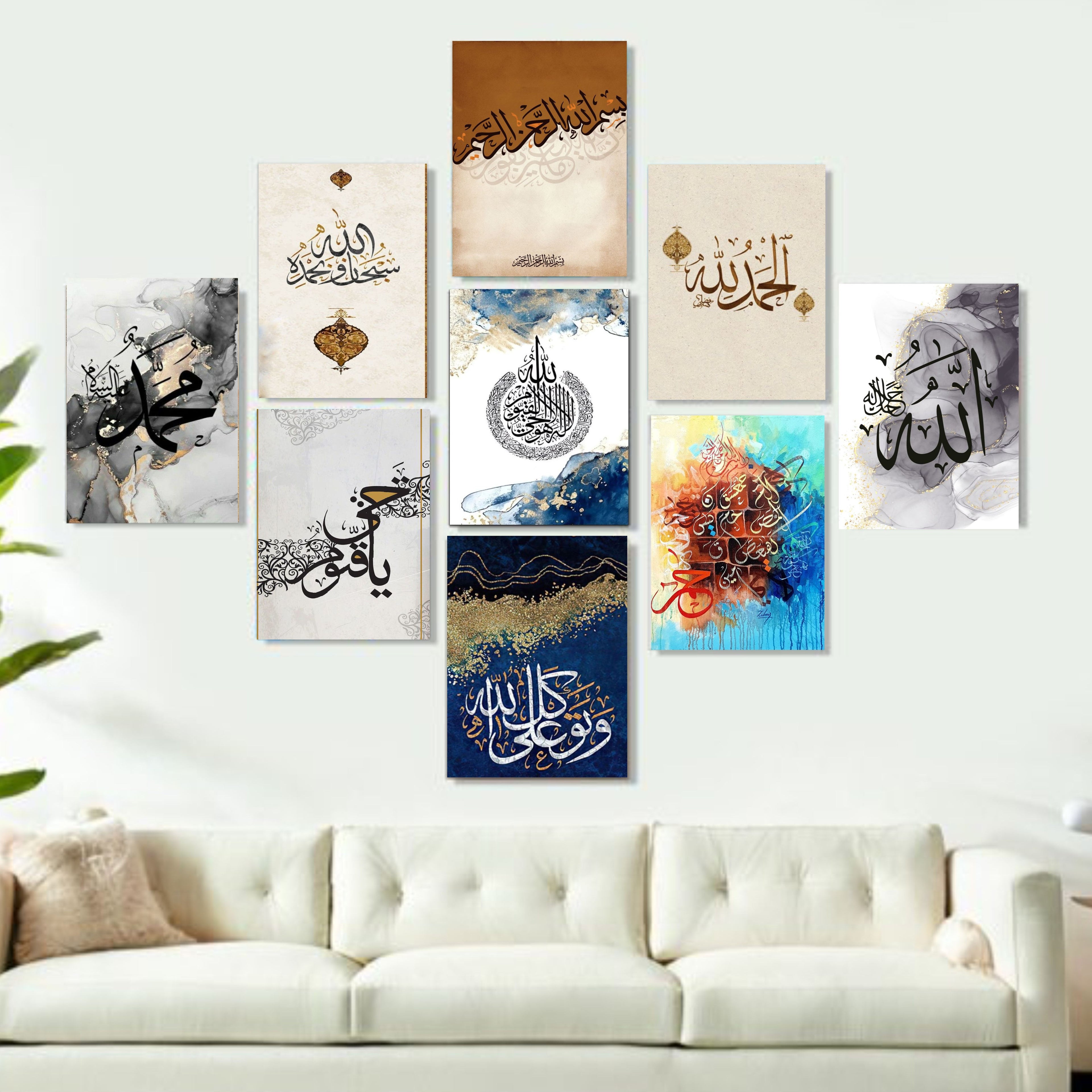 Home Decoration Item 9 Pcs Wall Decor Photo On Wall Canvas Art Decor