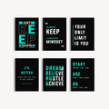 6 Pcs Motivational Wall Decor Cardboard Phototiles