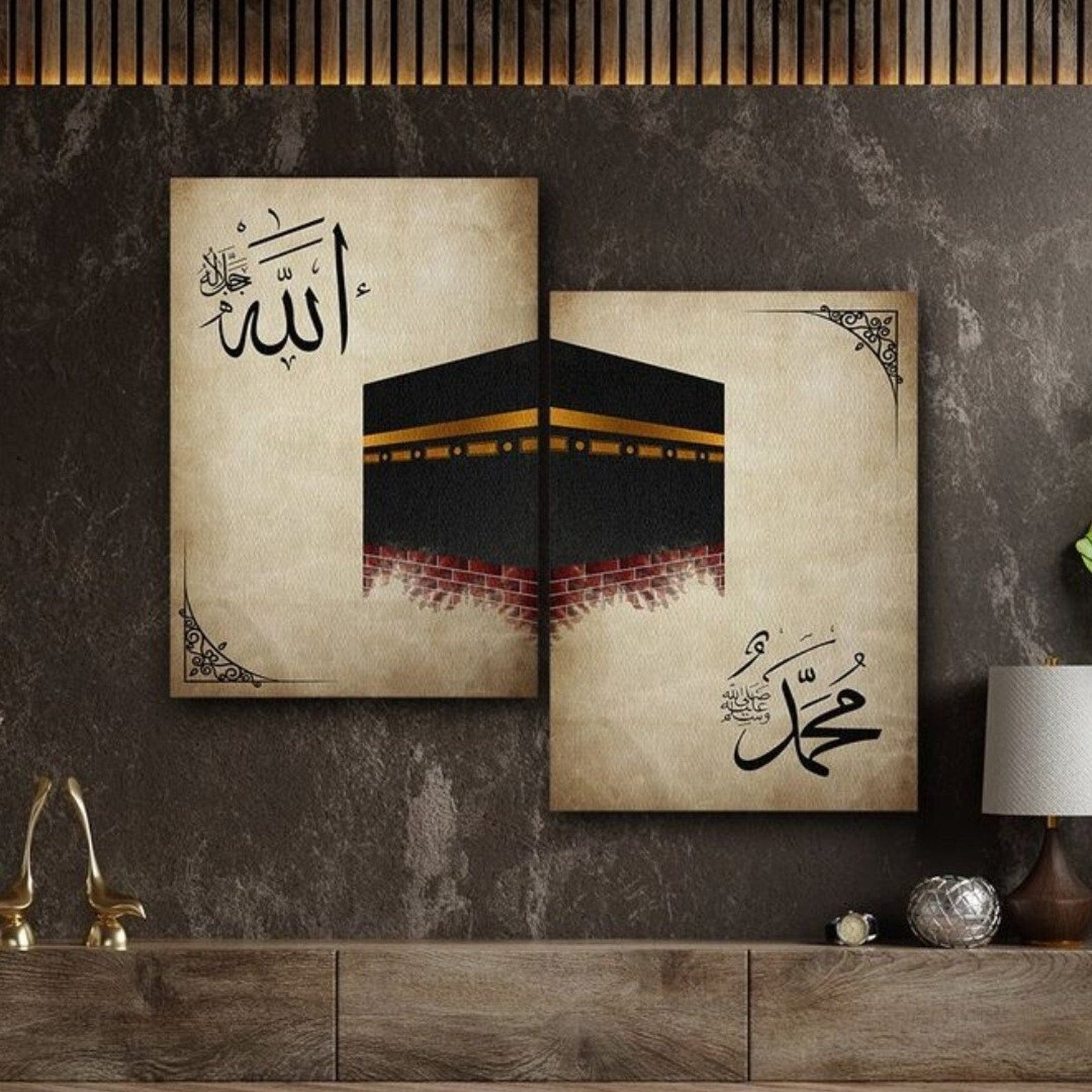 Set of 2 Premium Wall Art Photo Tiles