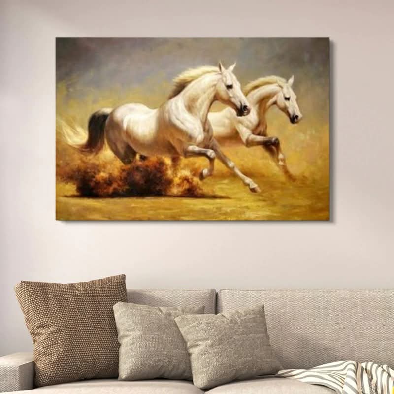 Galloping White Horses Wall Decor