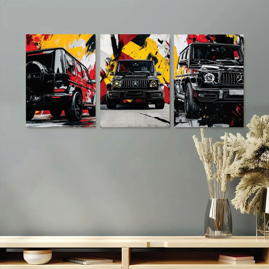 Set of 3 Premium Wall Art Photo Tiles