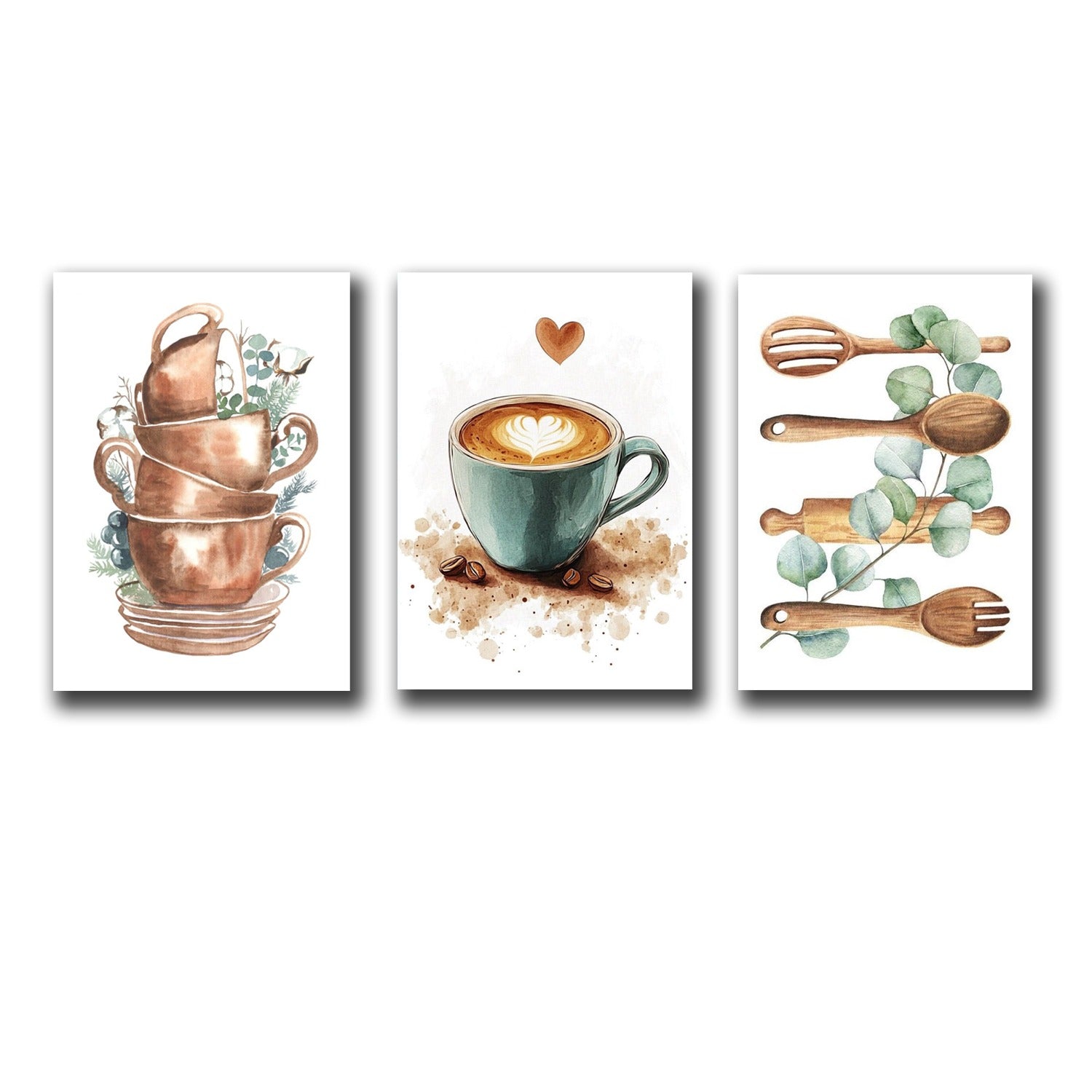 Set of 3 Premium Wall Art Photo Tiles