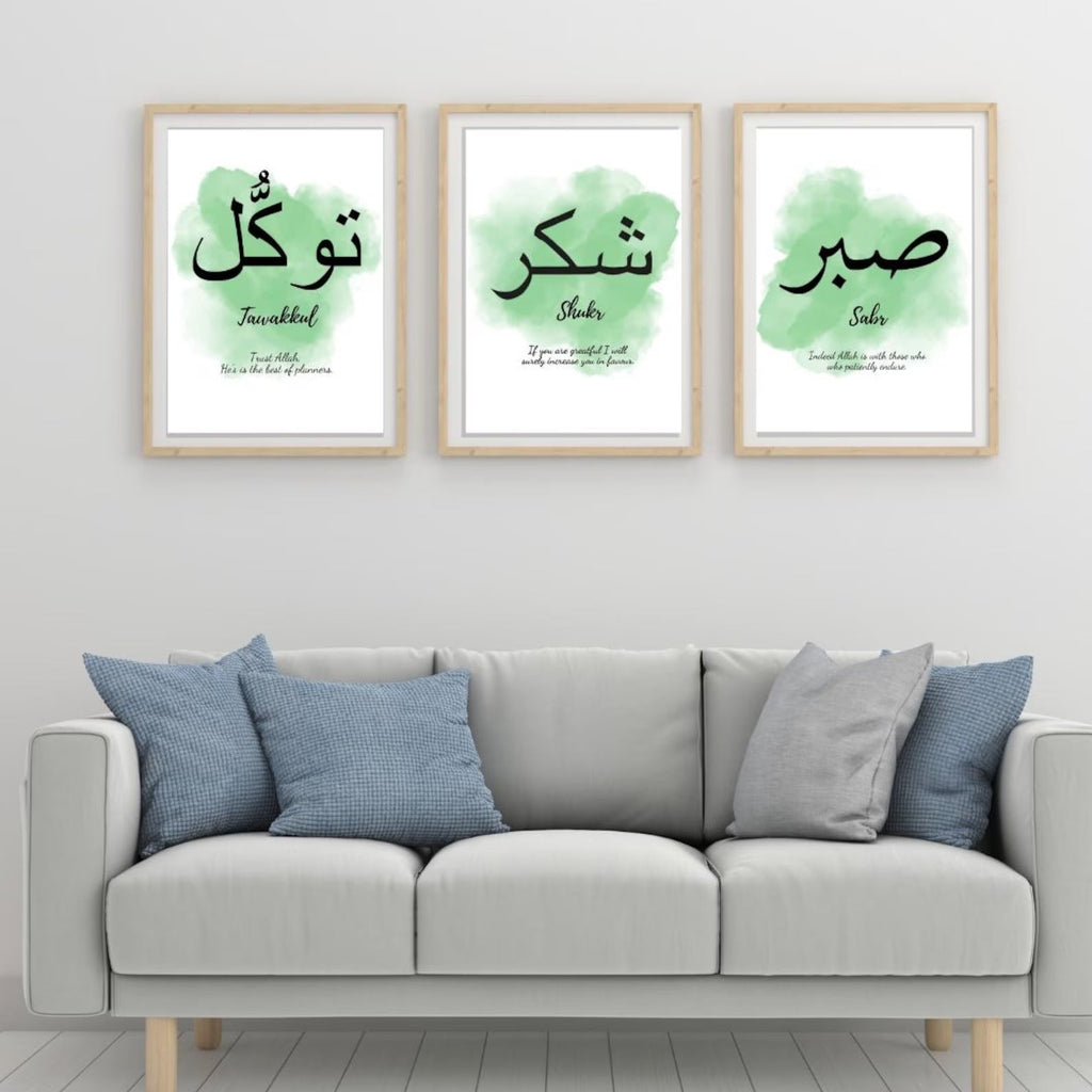 Set of 3 Premium Wall Art Photo Tiles