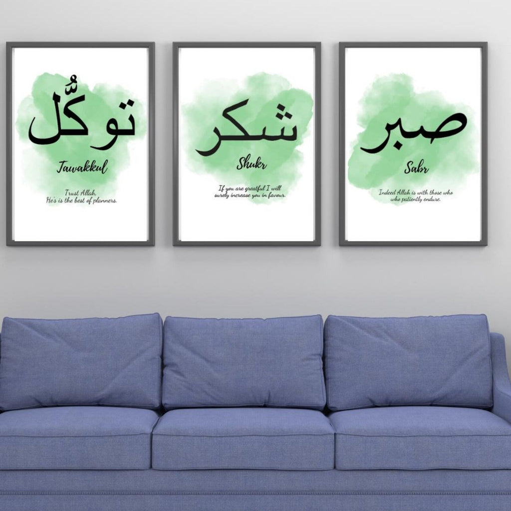 Set of 3 Premium Wall Art Photo Tiles