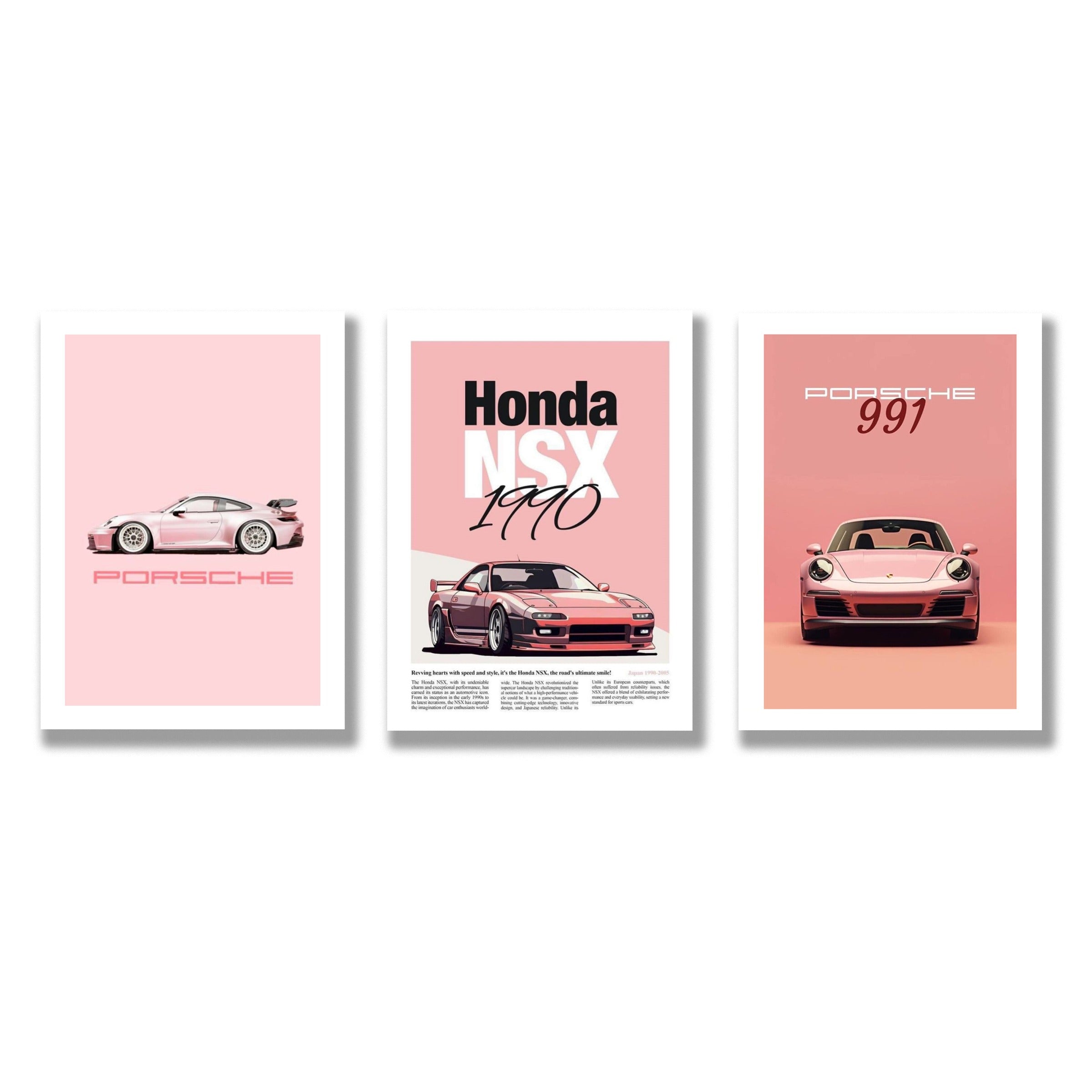 Set of 3 Premium Wall Art Photo Tile