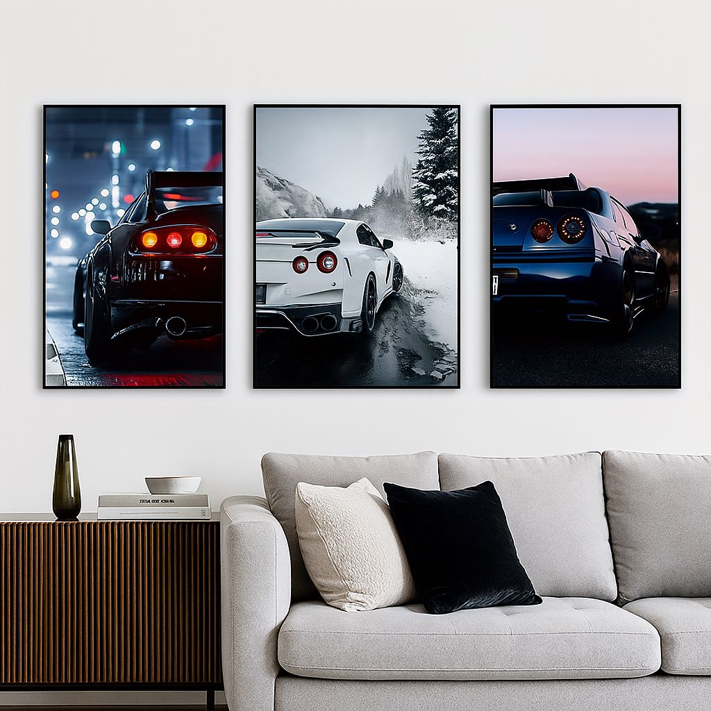 Set of 3 Premium Wall Art Photo Tiles