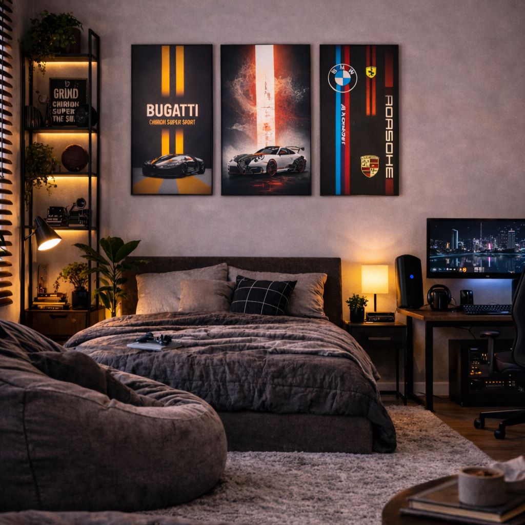 Set of 3 Premium Wall Art Photo Tiles