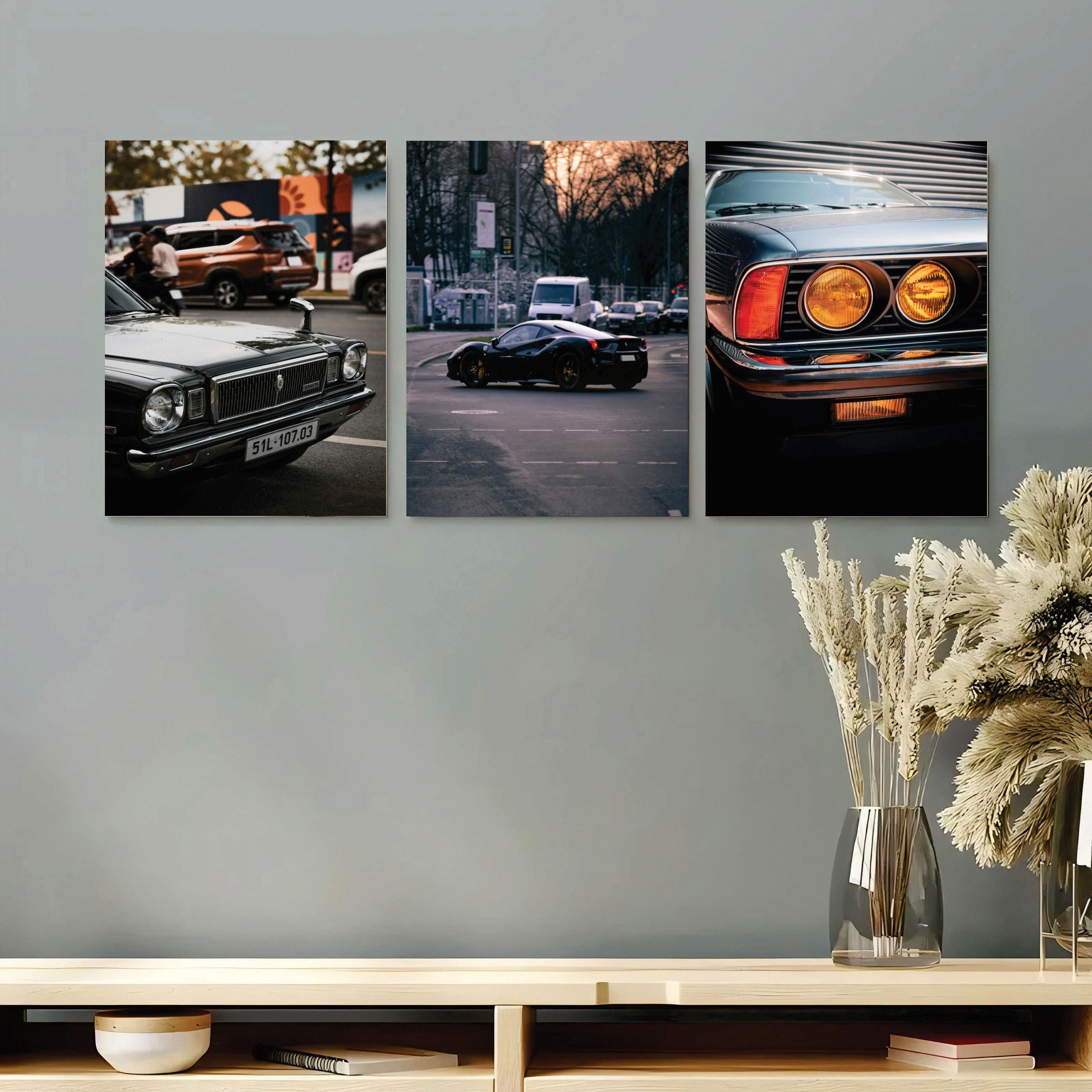 Set of 3 Premium Wall Art Photo Tiles