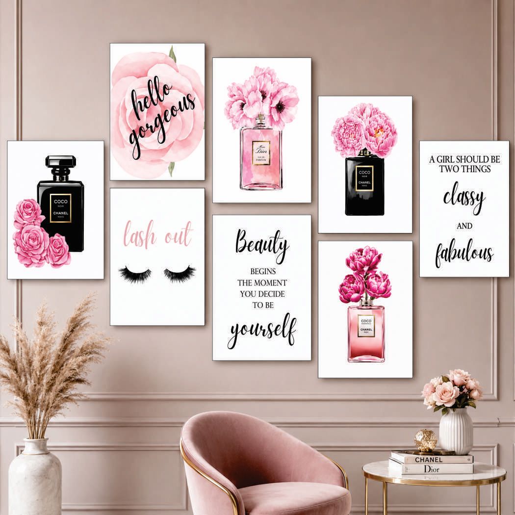 Set of 8 Premium Wall Art Photo Tiles