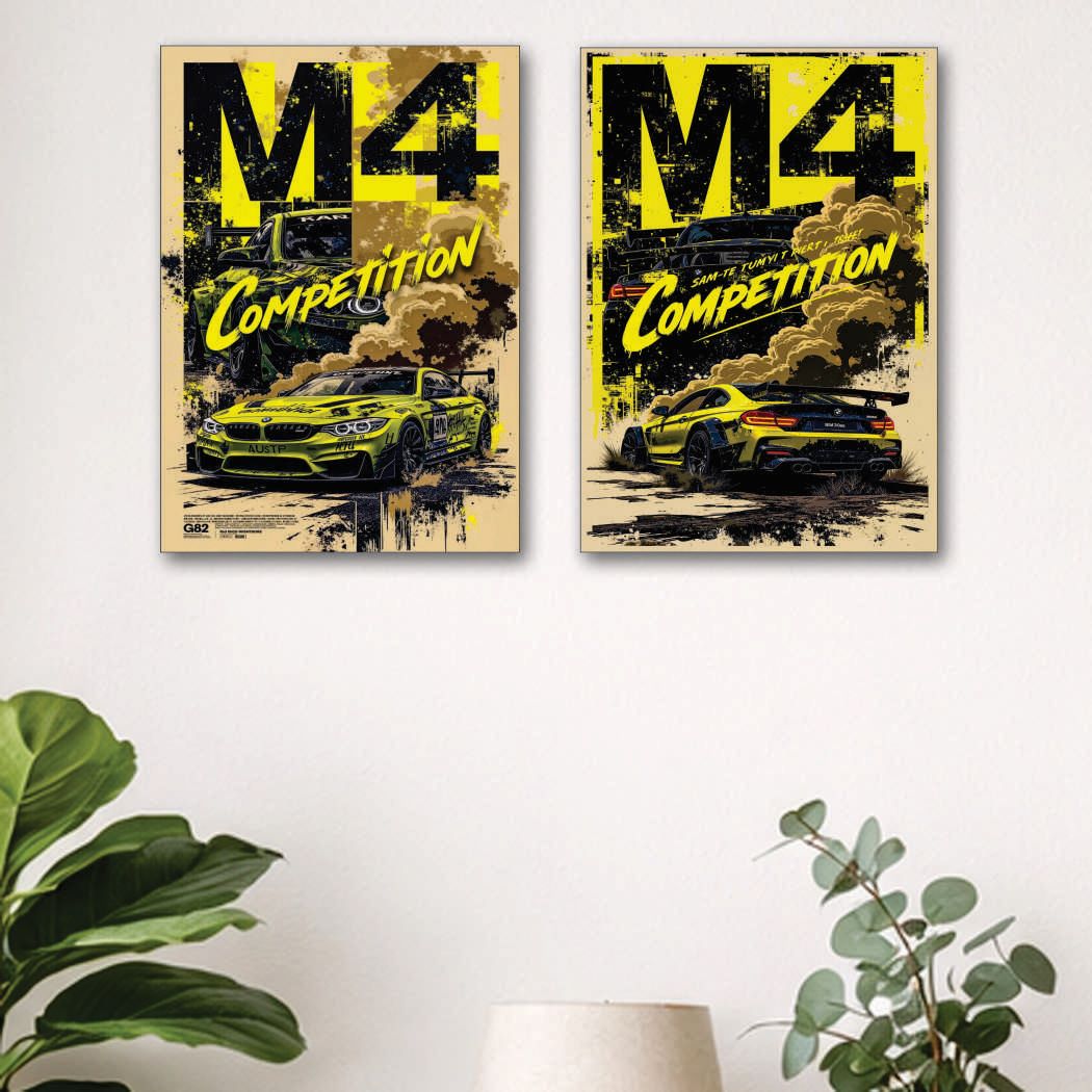 Set of 2 Premium Wall Art Photo Tiles