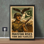 Pakistan Rises Firm And Fearless | Pakistan Army Wall Decor Frame
