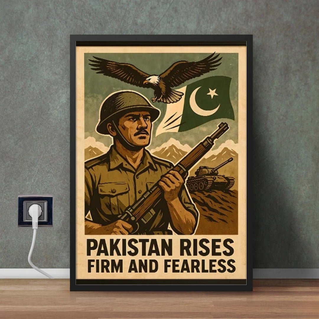 Pakistan Rises Firm And Fearless | Pakistan Army Wall Decor Frame