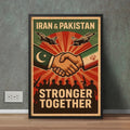 Iran & Pakistan Strong Relationaship & Brotherhood | Iran War 2025 Wall Frame