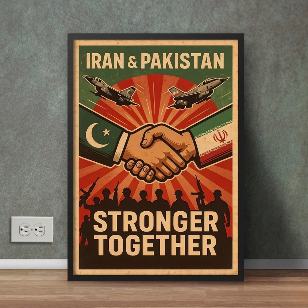 Iran & Pakistan Strong Relationaship & Brotherhood | Iran War 2025 Wall Frame