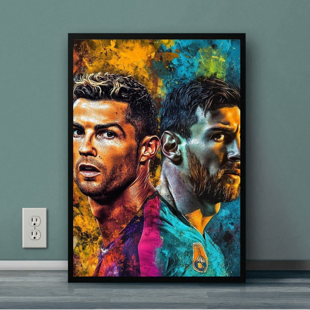 Lionel Messi x Cristiano Ronaldo Wall Decor Frame