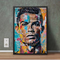 Cristiano Ronaldo Confident Personality | Abstract Paint Sports Wall Art
