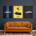 3 Pcs Cars Wall Frames Set – Premium Sports Car Wall Art