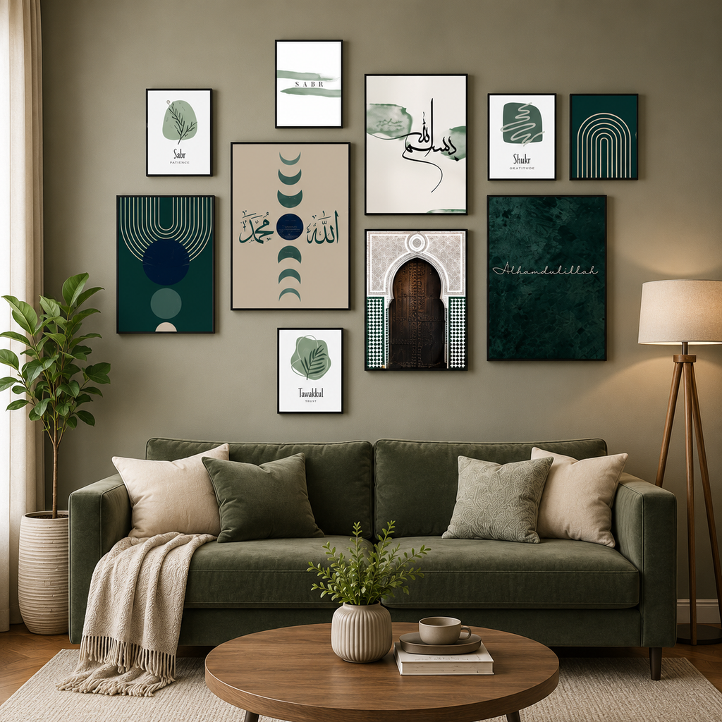 10-Piece Islamic Wall Art Frame Set