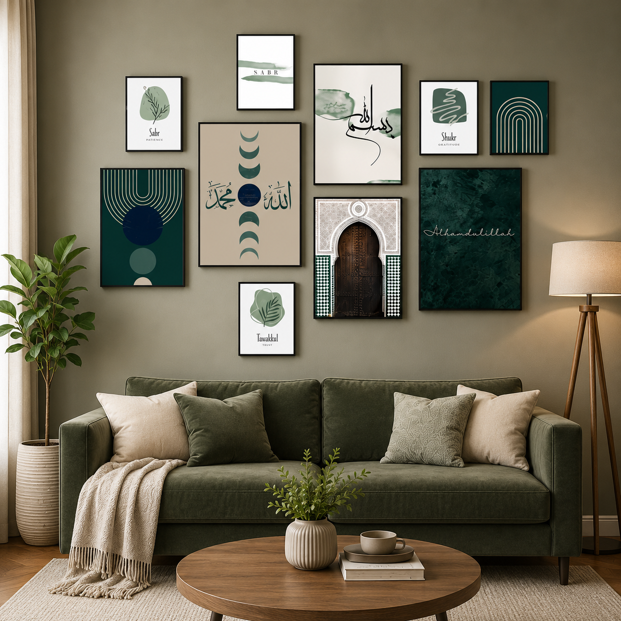 10-Piece Islamic Wall Art Frame Set