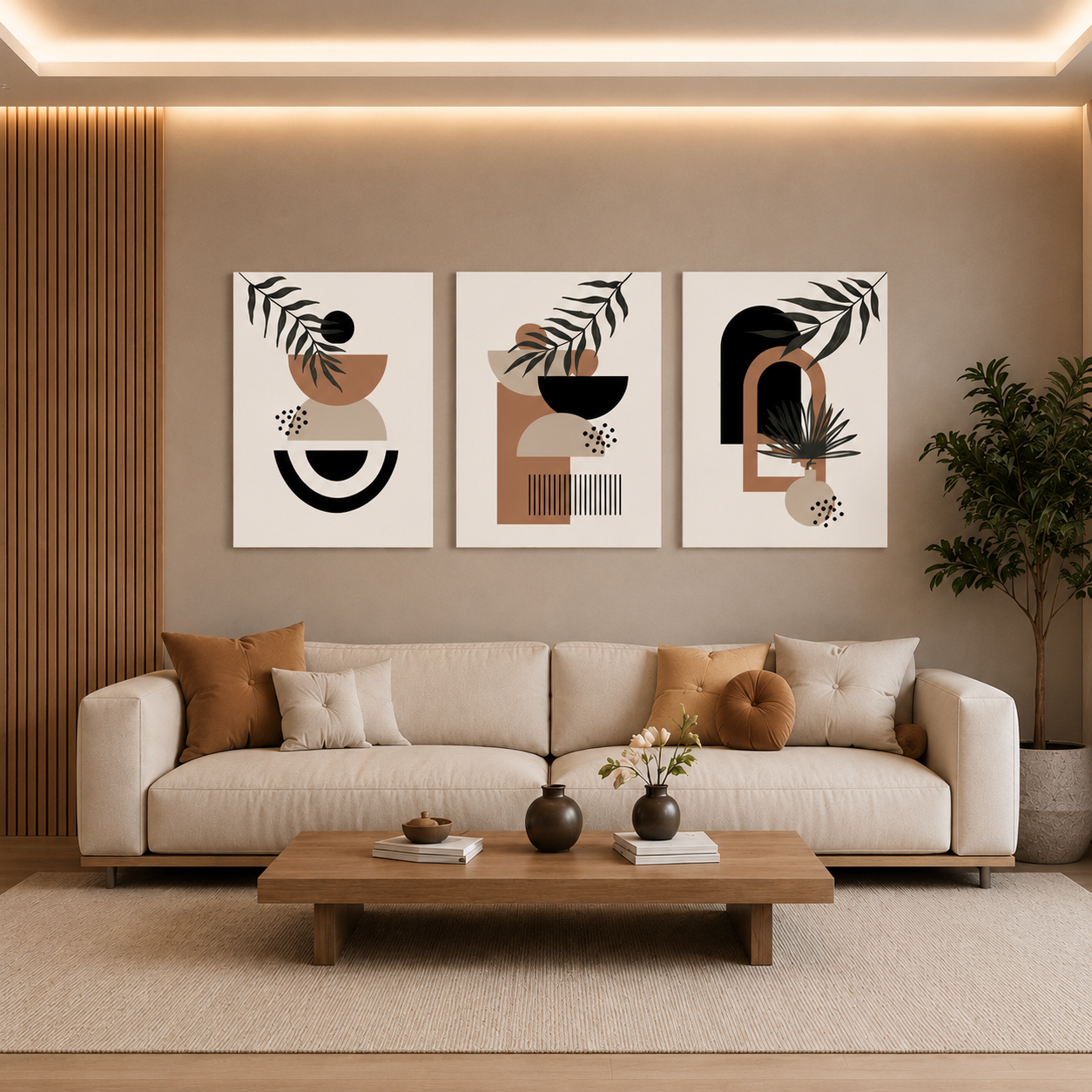 Set of 3 Abstract Wall Art Frames