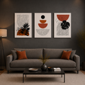 Set Of 3, Abstract Leaf Wall Art Frame